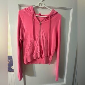 Wesley Pink Zip-Up Hoodie Sz L